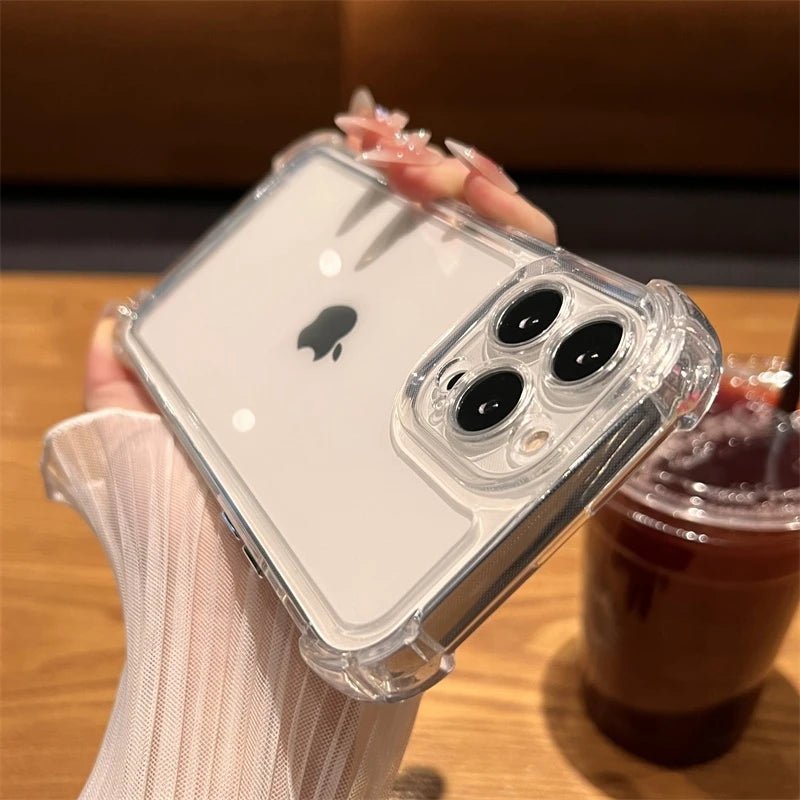 Luxury Shockproof Transparent Case For iPhone 15 14 13 12 11 Pro Max X Xs XR Max 7 8 Plus Bumper Cases Cover - Shoplyi