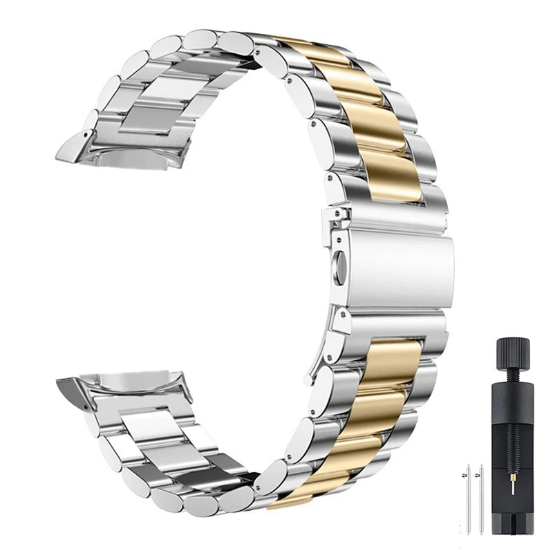 Stainless Steel Band for Samsung Gear S2 - Metal Strap with Connectors for SM-R720 Smartwatch - Shoplyi