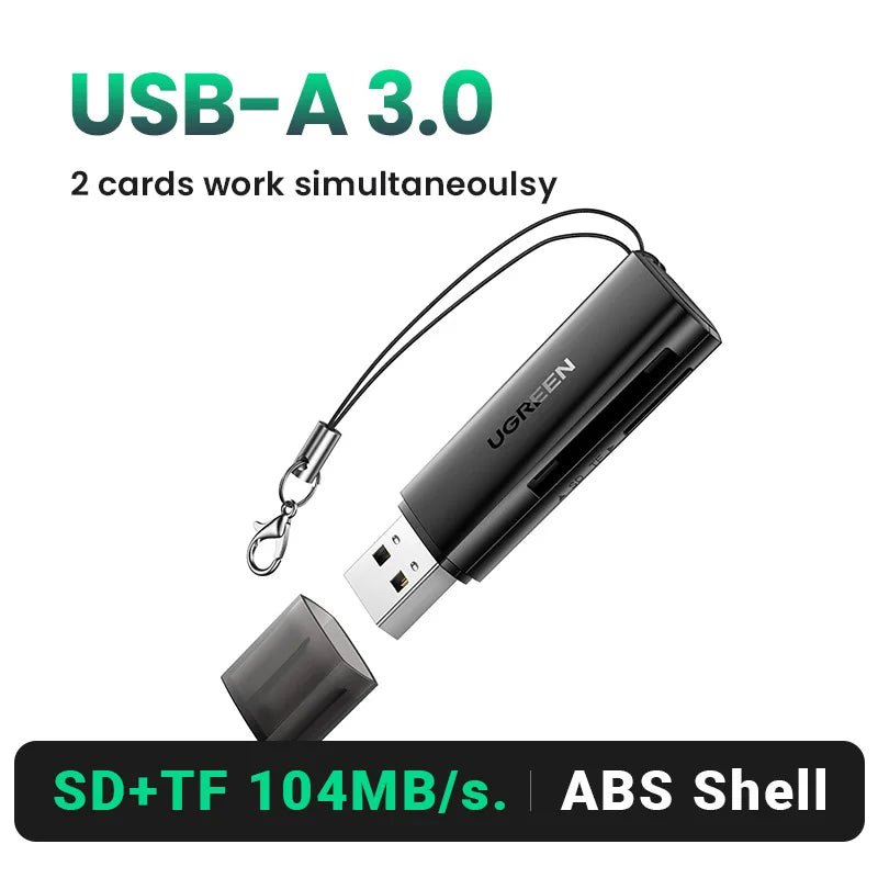 UGREEN Card Reader USB3.0&USB C to SD MicroSD TF Thunderbolt 3 for PC Laptop Accessories Smart Memory Cardreader SD Card Adapter