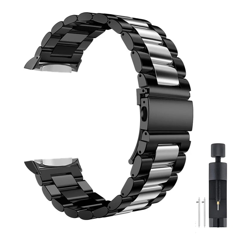 Stainless Steel Band for Samsung Gear S2 - Metal Strap with Connectors for SM-R720 Smartwatch - Shoplyi