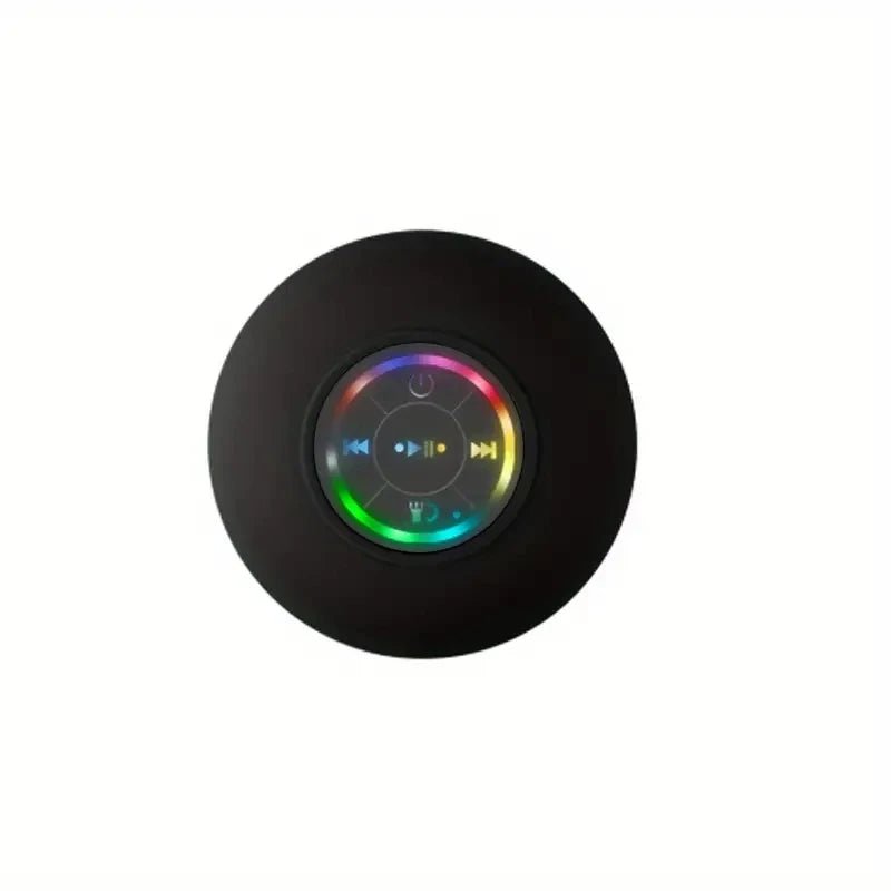 Bluetooth speaker, portable and waterproof with suction cup, compact bathroom speaker