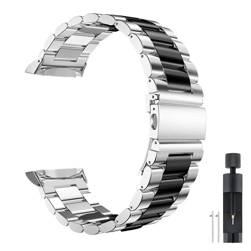 Stainless Steel Band for Samsung Gear S2 - Metal Strap with Connectors for SM-R720 Smartwatch - Shoplyi